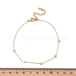 Браслеты со звездообразными звеньями из нержавеющей стали 304 для женщин&nbsp;BJEW-K237-20G