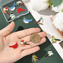 12шт 6 цвета сплава эмалевые подвески&nbsp;ENAM-YW0006-66