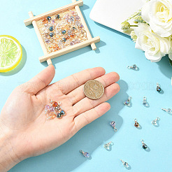 60 шт. 10 подвески в форме капли из стекла&nbsp;PALLOY-YW00137