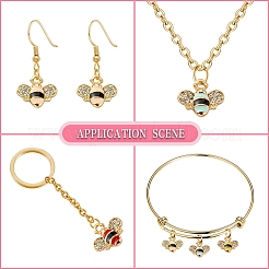 40шт 4 цвета сплава эмалевые подвески&nbsp;ENAM-CJ0002-52