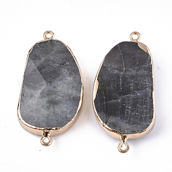 Гальванические соединители из натурального лабрадорита&nbsp;G-S344-70C-01