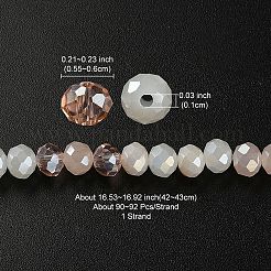 Стеклянные бусины с гальваническим покрытием &nbsp;EGLA-YW0002-D09