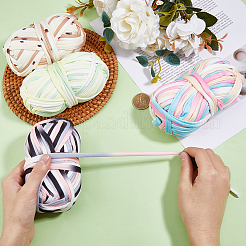 4 пачка 4-х цветных полиэфирных шнуров с градиентом цвета OCOR-DC0001-07