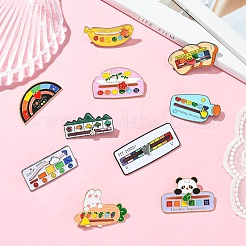 10 шт. 10 стиля настроения социальная батарея скользящие эмалевые штифты&nbsp;JEWB-CJ0001-52