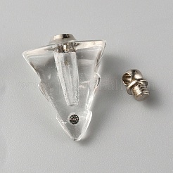 Подвески в виде медальонов из стеклянных бутылок&nbsp;GLAA-WH0033-61