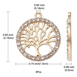 Сплава кристалла горный хрусталь подвески&nbsp;FIND-YW0003-63