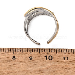 Двухцветные манжетные кольца из нержавеющей стали 304&nbsp;RJEW-S635-01GP-I