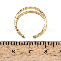 Регулируемые открытые манжеты из нержавеющей стали 304 для женщин RJEW-K301-05G