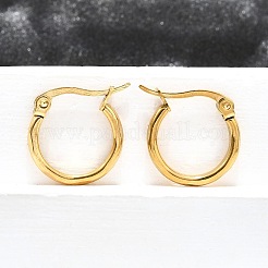 Серьги-кольца из нержавеющей стали 304 с ионным покрытием (IP) EJEW-D195-G