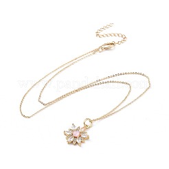 Ожерелье с кулоном из кубического циркония NJEW-JN02523-M