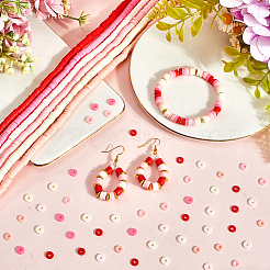 6 нить 6 цвета плоские круглые бусины ручной работы из полимерной глины CLAY-SC0002-26