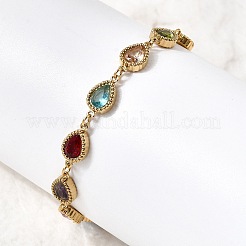 Браслеты-цепочки из нержавеющей стали 304 для женщин BJEW-A093-01A-G