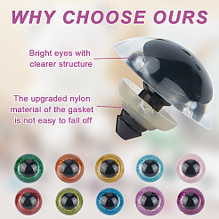 40 набор 10-х цветных пластиковых глаз для кукольных поделок DIY-GO0001-72