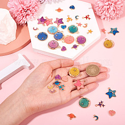 48шт 24 стиля подвески из сплава с эмалью&nbsp;ENAM-TA0003-16