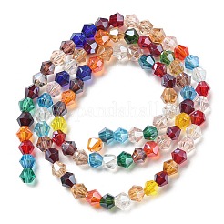 Прозрачные стеклянные бусины гальваническим пряди&nbsp;LS-GLAA-F029-4mm-C29