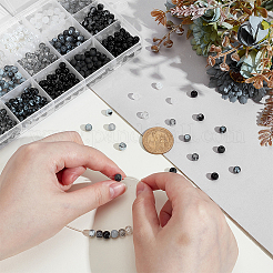 600шт 15 вида стеклянных бусин GLAA-PH0004-27