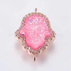 Соединители из латуни с микрочастицами и кубическим цирконием&nbsp;KK-E225