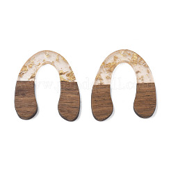 Подвески из прозрачной смолы и вощеного ореха&nbsp;RESI-Q211-01A