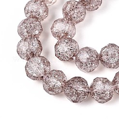 Прозрачные треск стекла бисер нитей GLAA-N053-8mm-03