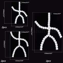 6шт 3 стиля пластиковая фигурка подвижный скелет DIY-PH0007-69