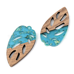 Подвески из прозрачной смолы и ореха RESI-S389-048A-B03