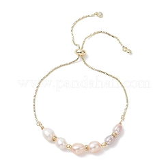 Браслеты-слайдеры из натуральных культивированных пресноводных жемчужин&nbsp;BJEW-JB13410