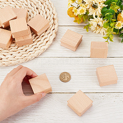 Необработанный бук деревянный рифленый квадратной формы&nbsp;WOOD-WH0124-25