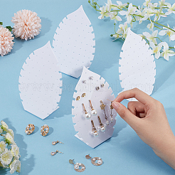 4 шт. акриловые наклонные подставки для сережек в форме листа EDIS-FG0001-62