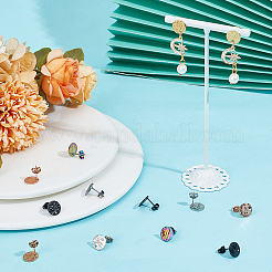 40 шт. 5 цвета фурнитура для сережек-гвоздиков из нержавеющей стали 304 STAS-UN0055-10