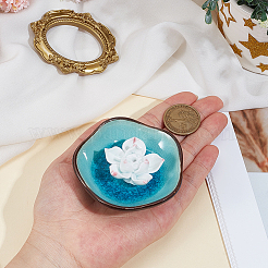 1 шт. подставка для благовоний из фарфора в форме лотоса&nbsp;AJEW-DJ0002-27