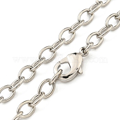 Изготовление овального ожерелья из латуни с подносом NJEW-A024-01P