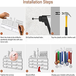 Изготовленная на заказ модная железная вешалка для медалей&nbsp;ODIS-WH0024-003