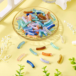 100 шт. 10 стильных двухцветных акриловых бусин&nbsp;MACR-TA0002-60