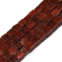 Натуральные красные яшмы бусы пряди G-T139-6x6-12A