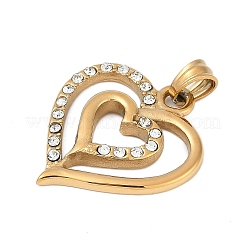 Подвески из нержавеющей стали 304 с кристаллами и стразами&nbsp;STAS-Z097-14G