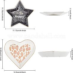 Фарфоровая ювелирная тарелка DJEW-FG0001-06