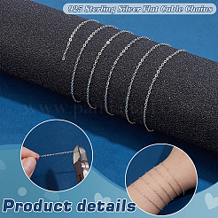 925 плоская цепочка из стерлингового серебра STER-PH0002-12