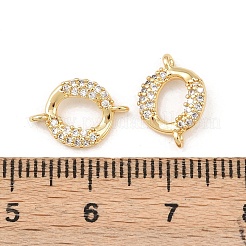 Звенья кольца из латуни с микропаве из прозрачного кубического циркония&nbsp;KK-G544-28G