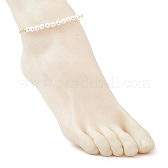 3 шт. круглые бусины-анкелеты из 3-х цветов с драгоценными камнями и ракушками AJEW-AN00707