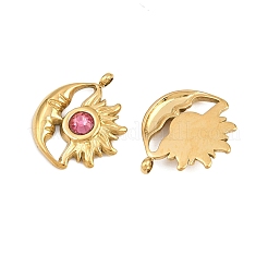 Подвески из нержавеющей стали 304 со стразами&nbsp;STAS-Z166-24G-07