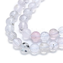 Натуральные лепидолитовые бусины G-G106-P01-03