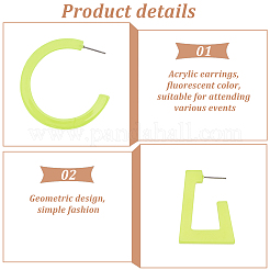 2 комплект из 2 акриловых сережек-гвоздиков&nbsp;EJEW-AN0004-08