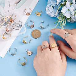 18 шт. 3 стиля фурнитуры для открытых манжет из нержавеющей стали 304 STAS-UN0044-28