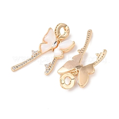 Латунные микропаве прозрачные подвески с фианитом&nbsp;KK-Z142-05G