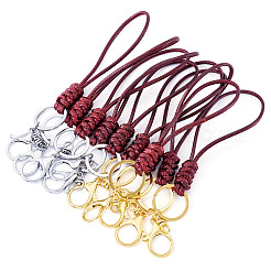 10 шт. 2-цветные экологически чистые корейские вощеные полиэстеровые шнуры-брелки KEYC-TA00034