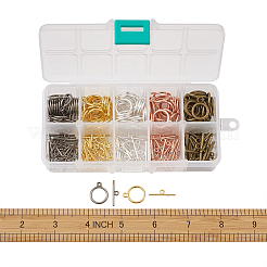 Сплавочные застежка тоггл тибетского стиля TIBE-BT0001-04