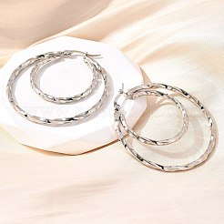 201 серьги из нержавеющей стали EJEW-Q026-06P-A