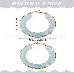 1 пара стильных серег-колец из нержавеющей стали&nbsp;EJEW-LP0011-05B