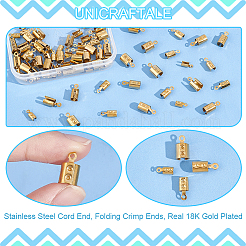 80 шт. 4 размера ионного покрытия (IP) 201 нержавеющая сталь наконечник шнура STAS-UN0049-51