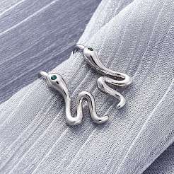 Серьги-подвески из латуни с микропаве из кубического циркония EJEW-G425-04P-02